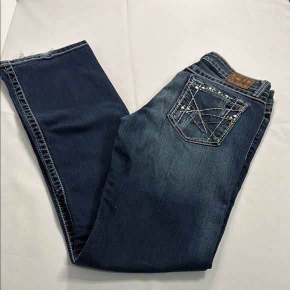 BKE Boot Cut Blue Jeans with Classic Indigo Wash - Picture 1 of 7